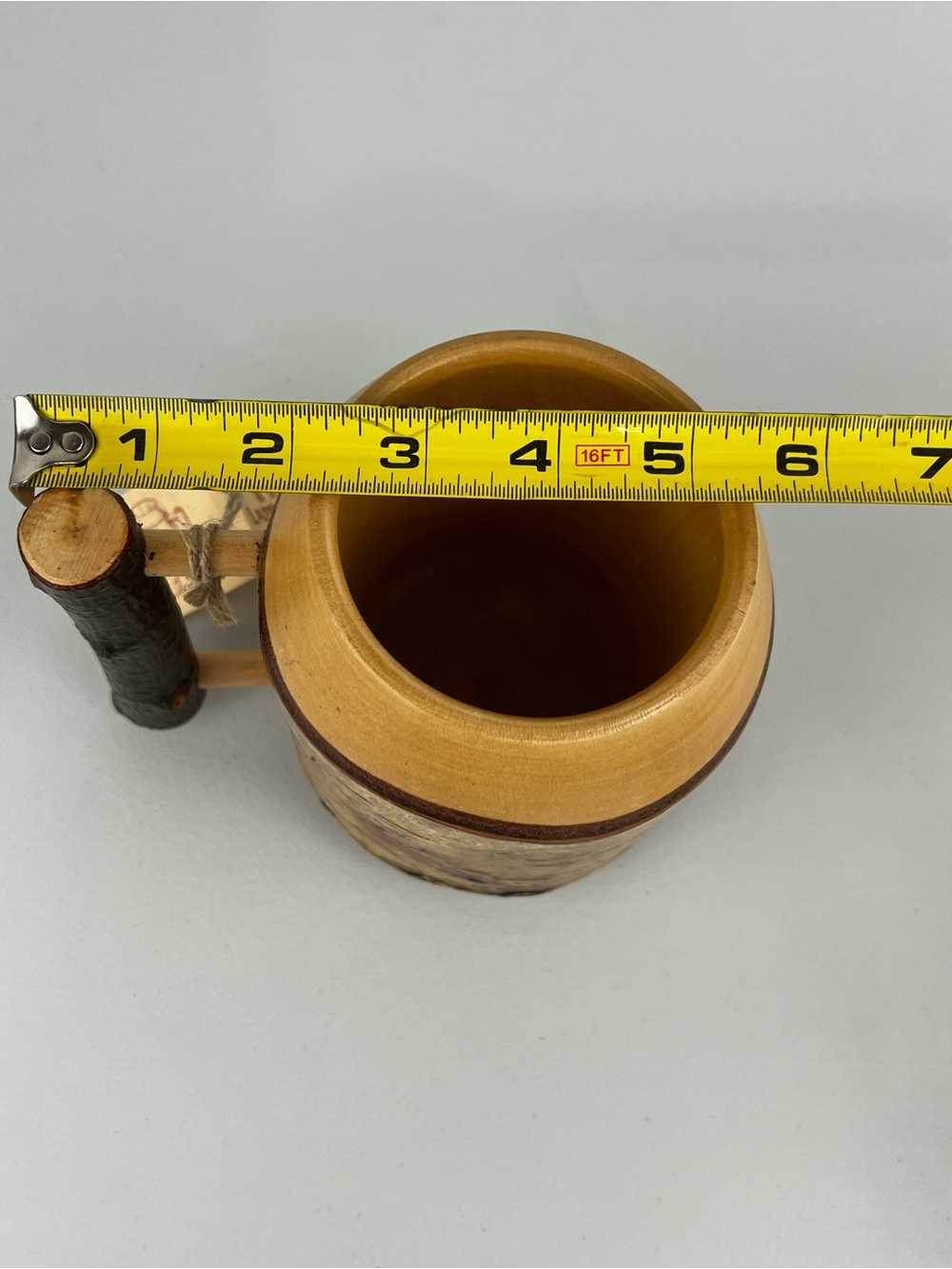LAPPITUOTE Finland Vintage Handmade Wooden Bark Mug - Picture 11 of 11